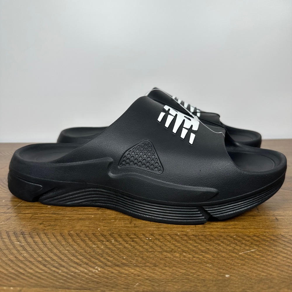 New Balance Slides Mens 12 Black Foam Sandals Athletic Comfort Gym